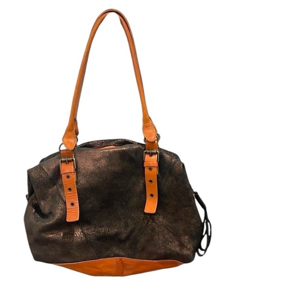 Anthropologie Handbags - NWT Anthropologie Holding Horses Shimmer Cocoa Brown Shoulder Satchel Bag
